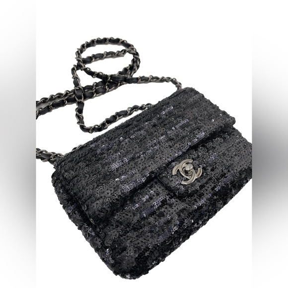✨$6400✨ Chanel Sequin Mini Flap Bag - Picture 8 of 11